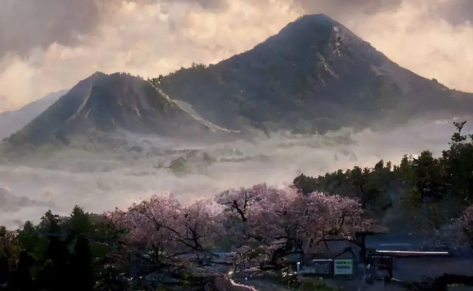 Mount Bandai in Fukushima Mount Bandai in Fukushima