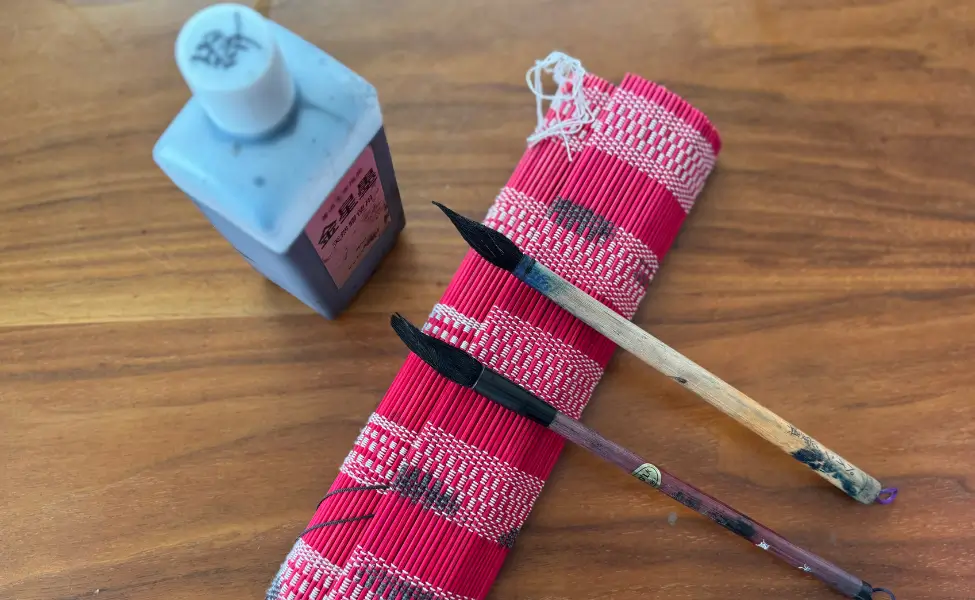 A used calligraphy set A used calligraphy set