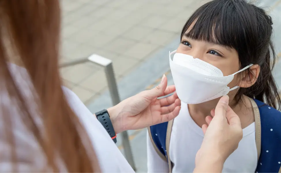 Masks in Japan Some kids in Japan wear masks to school