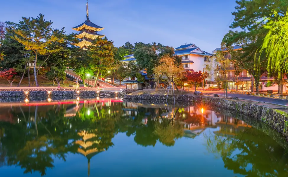 Sarusawa pond in Nara, Japan