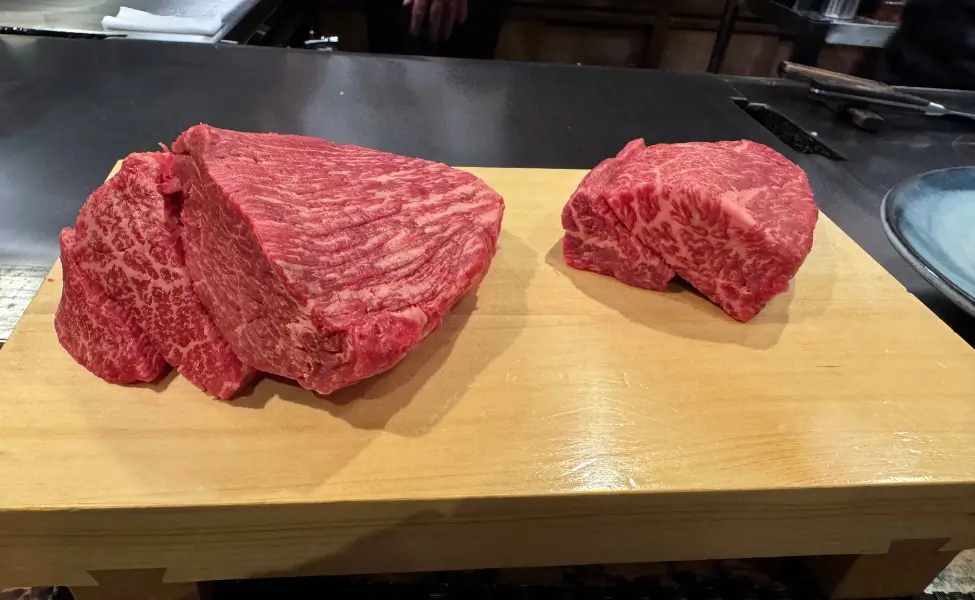 The Kobe beef our chef cooked The Kobe beef our chef cooked