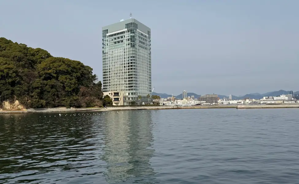 Grand Prince Hotel Hiroshima on the Motoujina peninsula where we stayed Grand Prince Hotel Hiroshima on the Motoujina peninsula where we stayed
