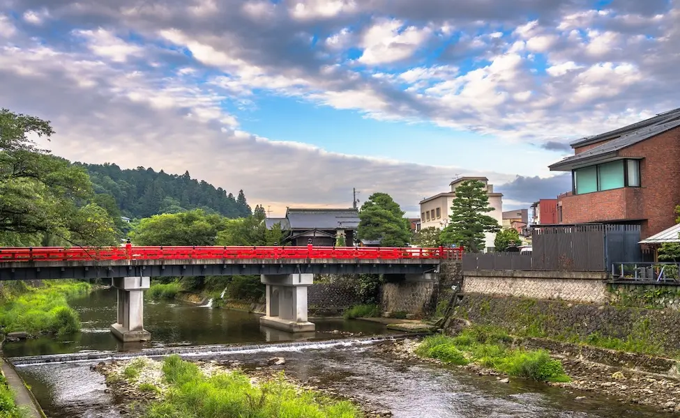 Hida-Takayama the iconic Nakabashi Bridge Hida-Takayama the iconic Nakabashi Bridge