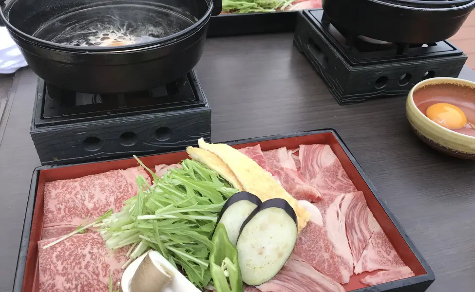 Eating Sukiyaki in Kyoto Eating Sukiyaki in Kyoto