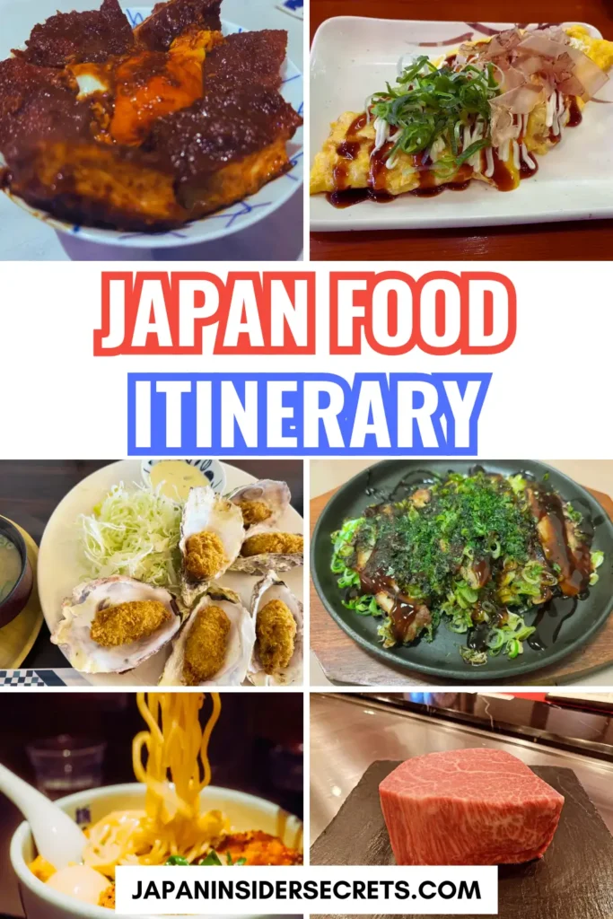 Japan Food Itinerary Japan Food Itinerary