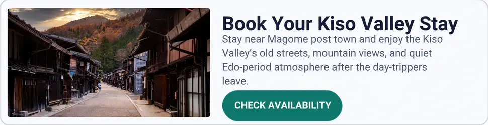 Magome hotel Plan your stay in the Kiso valley