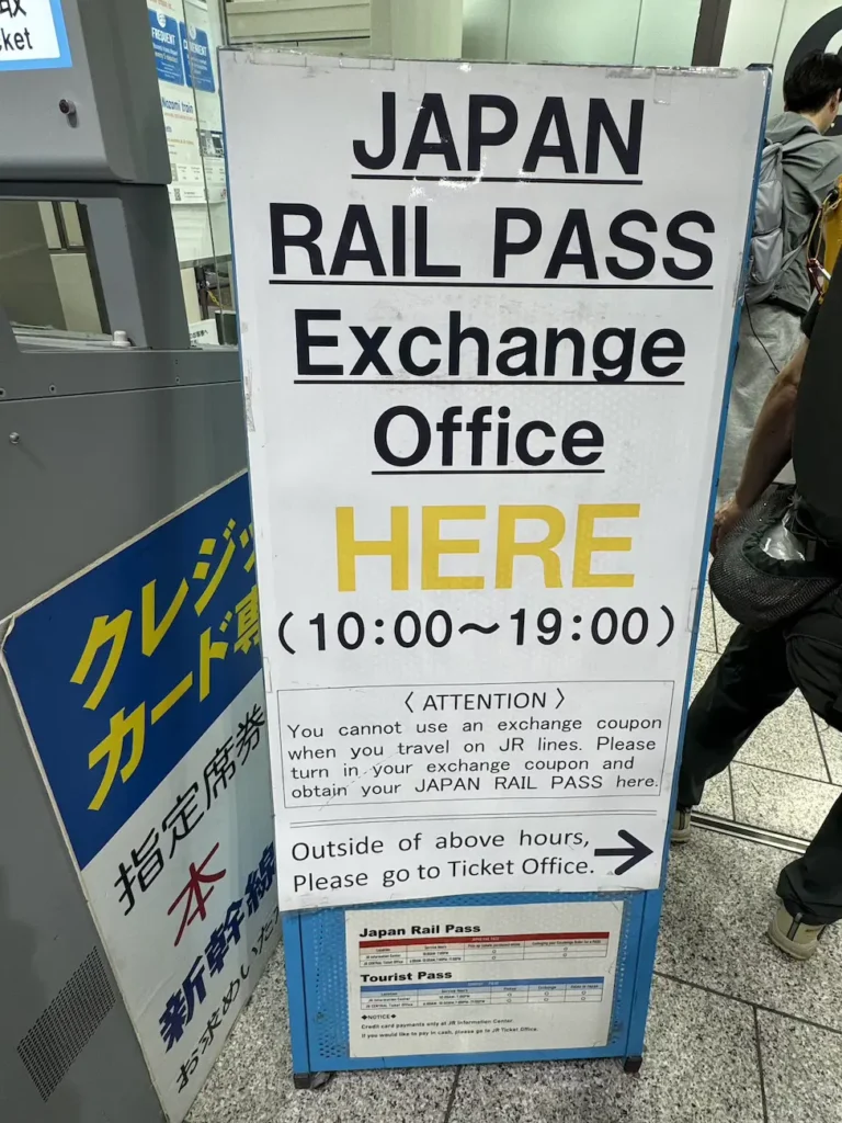 japan-rail-pass-exchange-office-nagoya-station Japan Rail Pass exchange office sign at Nagoya Station