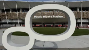 Paloma Mizuho Stadium in Nagoya before the 2026 Aichi-Nagoya Asian Games