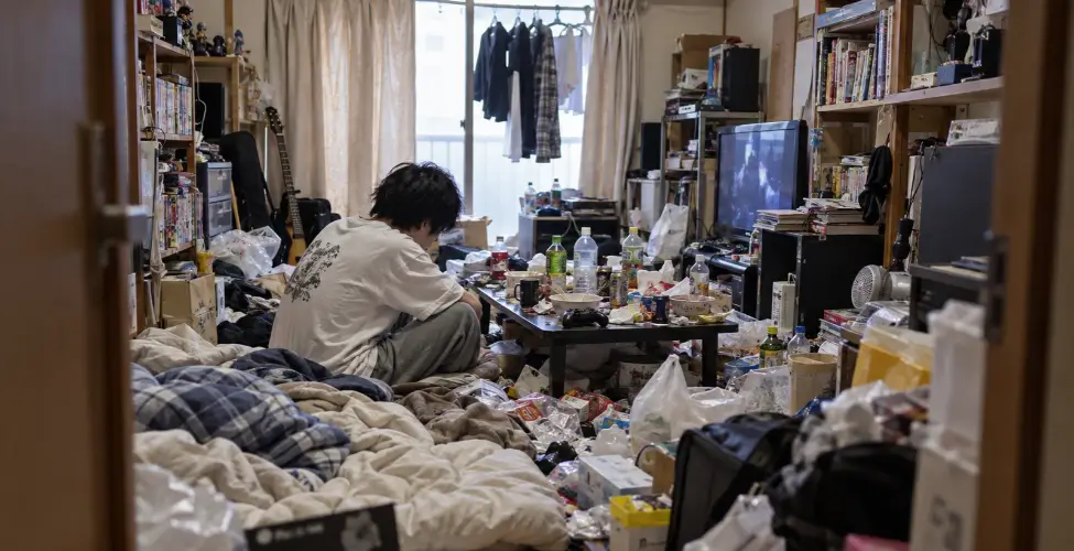 Hikikomori in his room