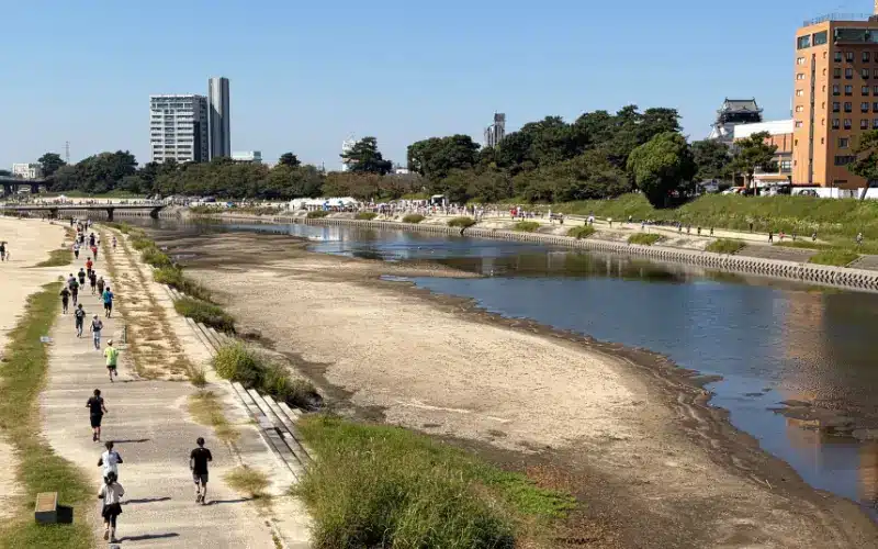 Otogawa river looking dry Otogawa river looking dry