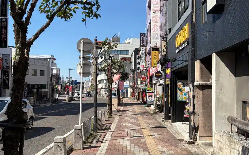 The walk from Higashi Okazaki station The walk from Higashi Okazaki station